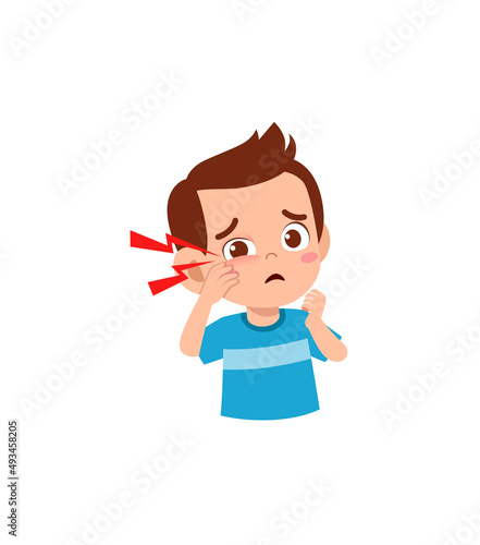 little kid get stye skin problem in the eye