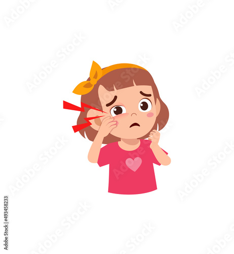 little kid get stye skin problem in the eye