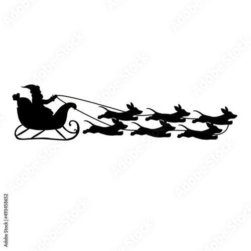 dachshund santa claus sleigh