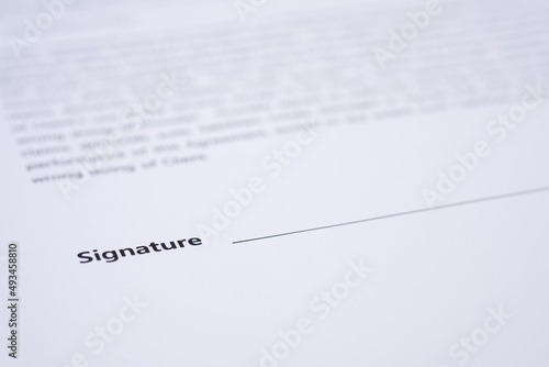 Place for contract signature 