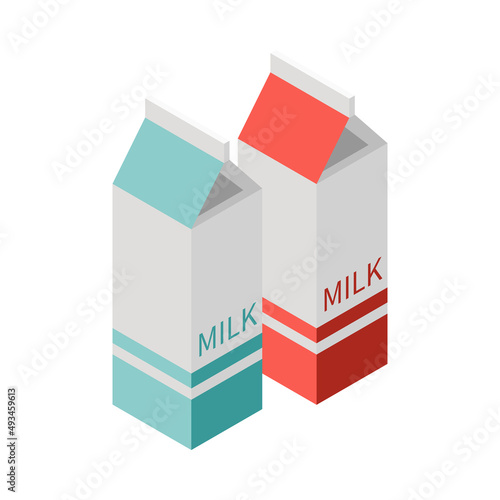 Milk Carton Packages Composition