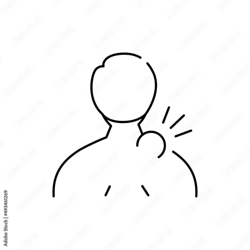 Lymphoma color line icon. Human diseases. Lymphoma color line icon. Human diseases.
