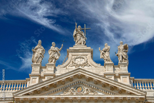 Rome, Italy - June 2000: View on Archbasilica of Saint John Lateran photo