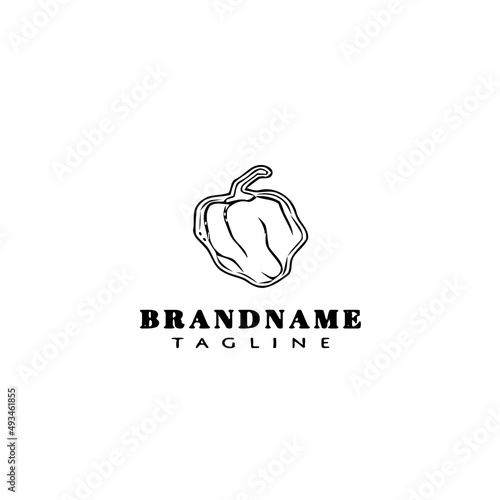 habanero chili peppers logo template icon vector illustration