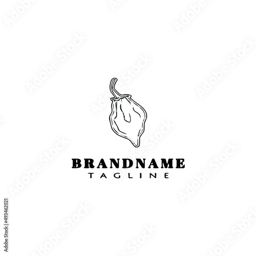 habanero chili peppers logo template icon vector illustration