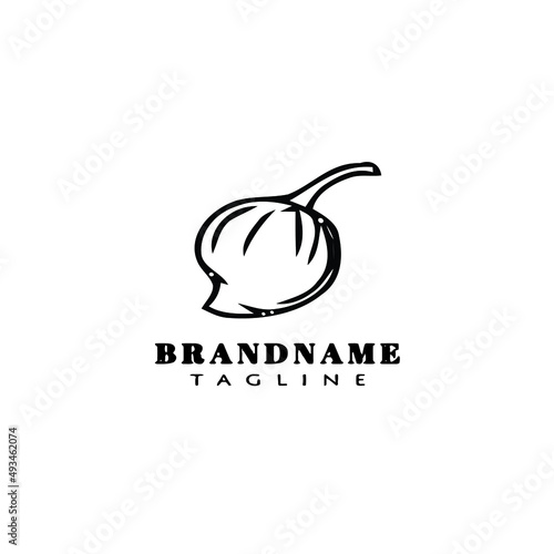 habanero chili peppers logo template icon vector illustration