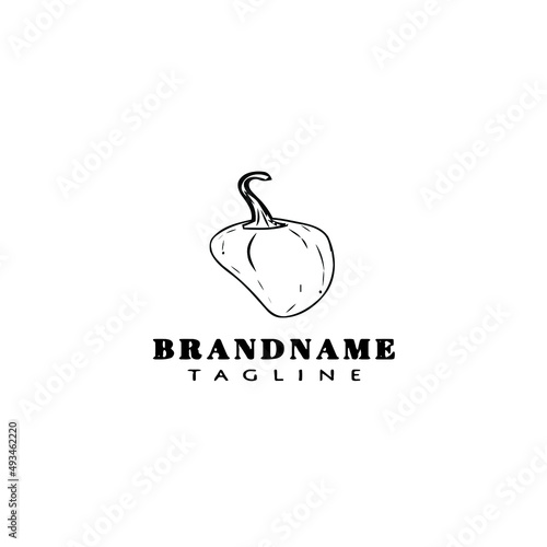 habanero chili peppers logo template icon vector illustration