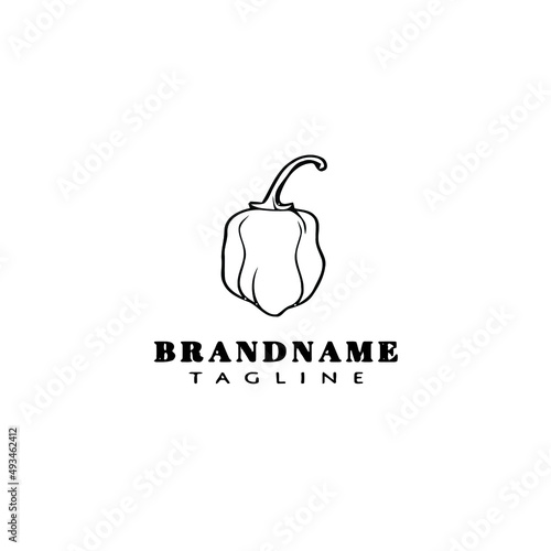 habanero chili peppers logo template icon vector illustration