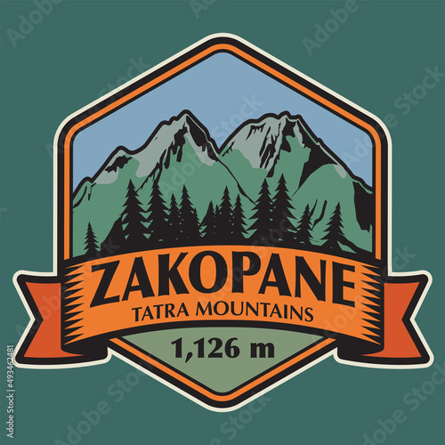 Emblem with the name of Zakopane, Tatra Mountains