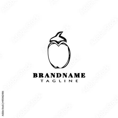 habanero chili peppers logo template icon vector illustration