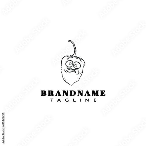 habanero chili peppers logo template icon vector illustration