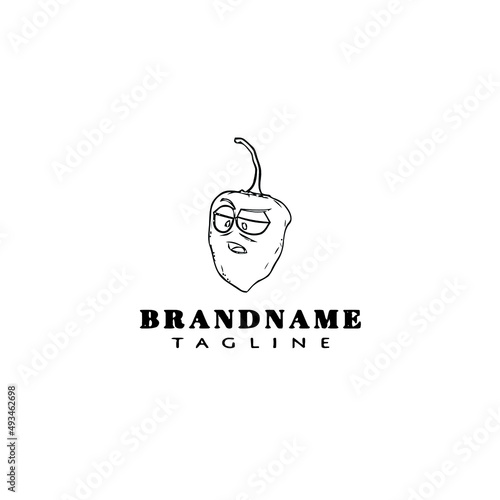 habanero chili peppers logo template icon vector illustration