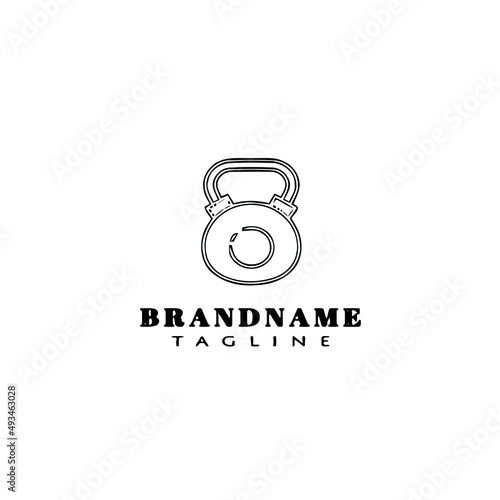 kettle bell logo icon design template vector illustration
