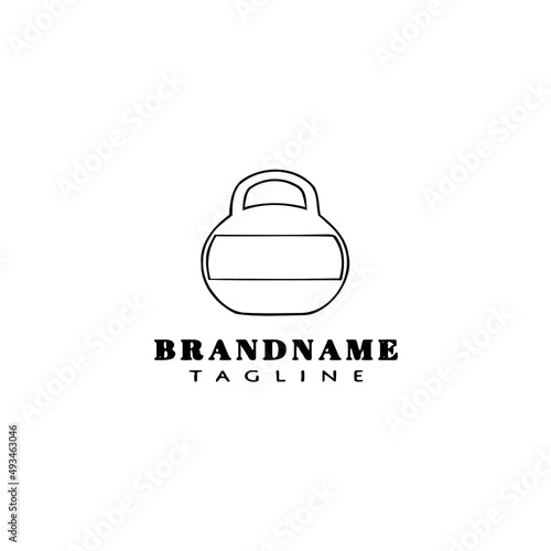 kettle bell logo icon design template vector illustration