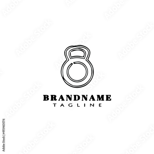 kettle bell logo icon design template vector illustration