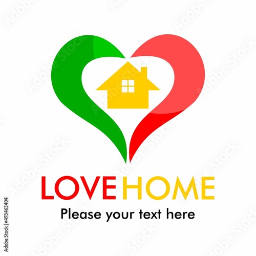 Love home logo template illustrtion