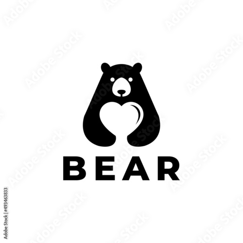 Animal Bear Love Logo 1