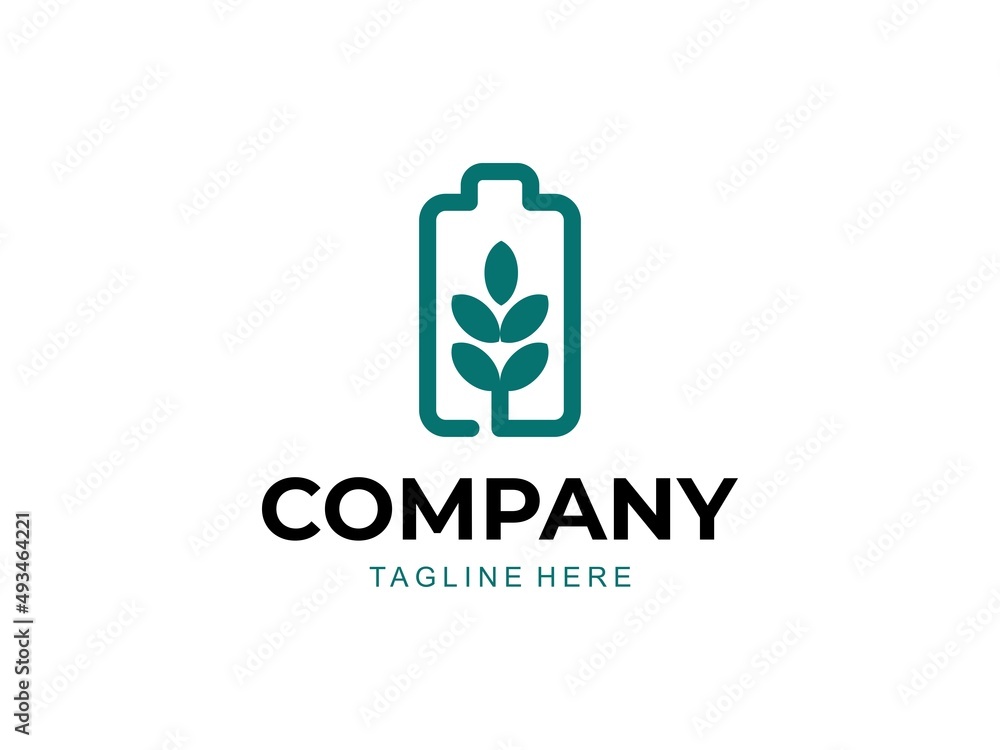 Eco power energy battery logo template nature Eco power energy battery logo template nature