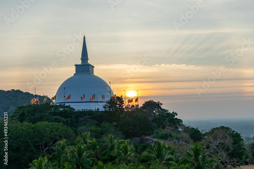 Photography Buddhist temple in Mihintale ancient city near Anuradhapura, Sri Lanka