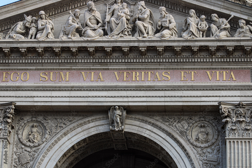 Fototapeta premium detail of the facade of basilica