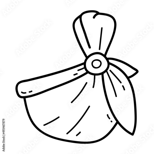 vector Coloring page with doodle  fabric sling