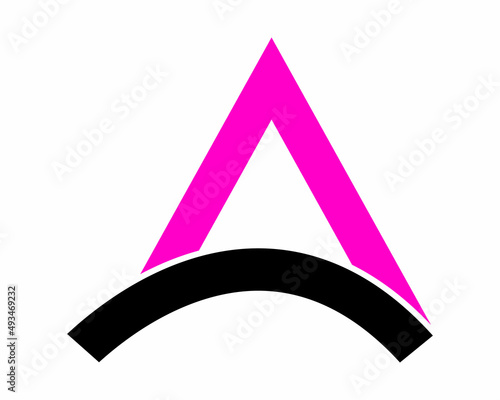 A letter logo semicircle
