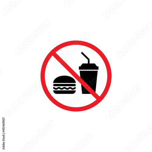 do not eat or drink sign  no eating or drinking symbol template vector