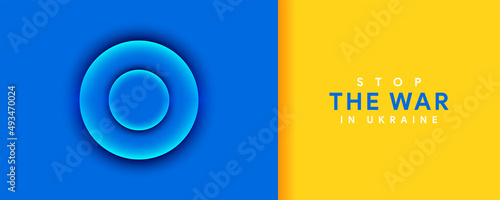 Stop the war in Ukraine flag blue yellow banner against praying concept ukraine