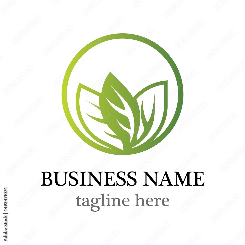 Leaf vector logo template icon design Leaf vector logo template icon design