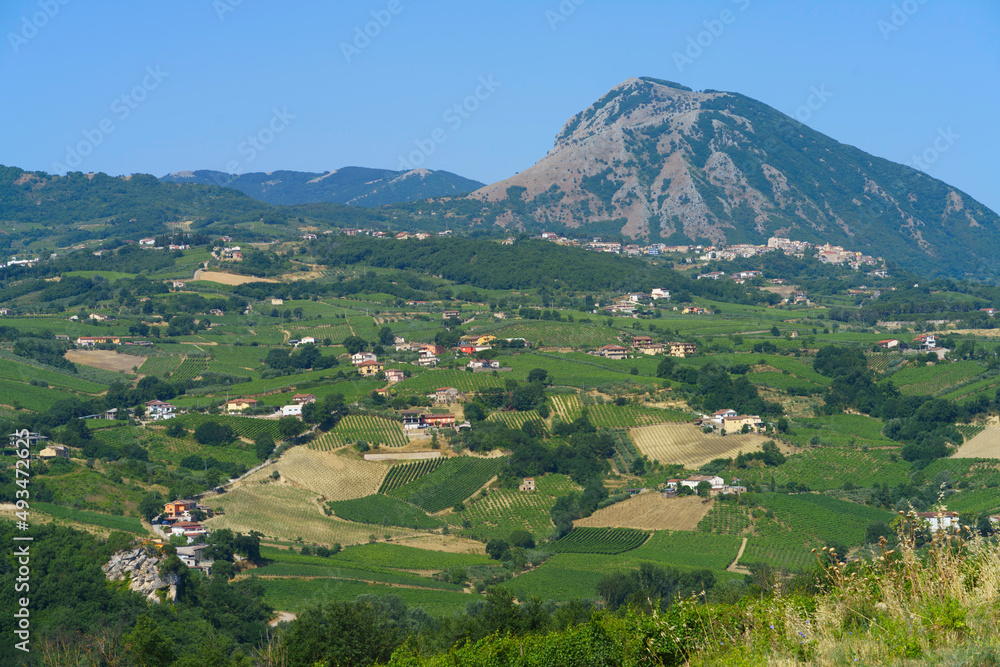 Summer landscape in Benevento province, Campania, Italy