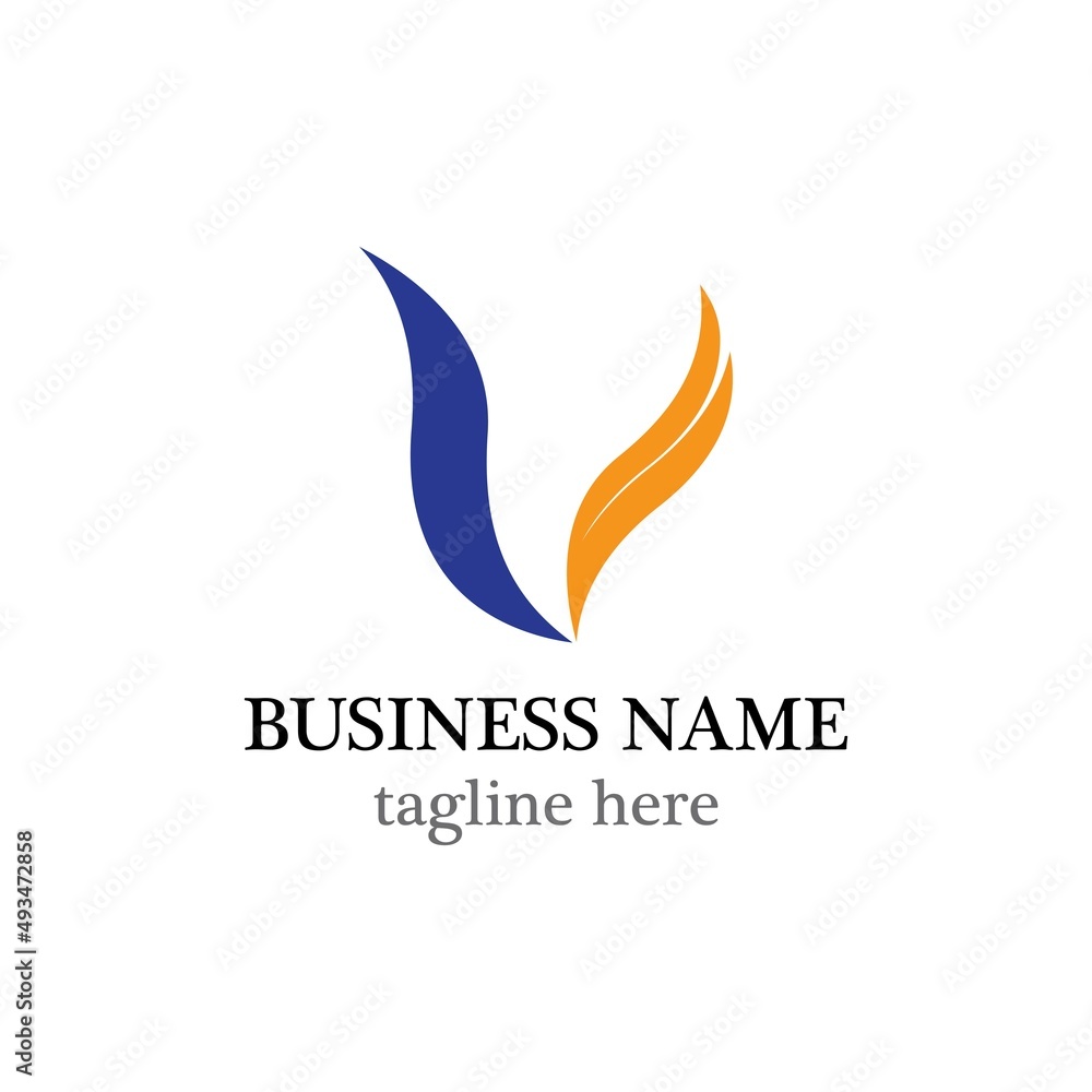 Letter V logo business template vector icon