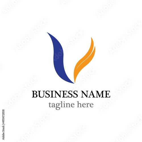 Letter V logo business template vector icon