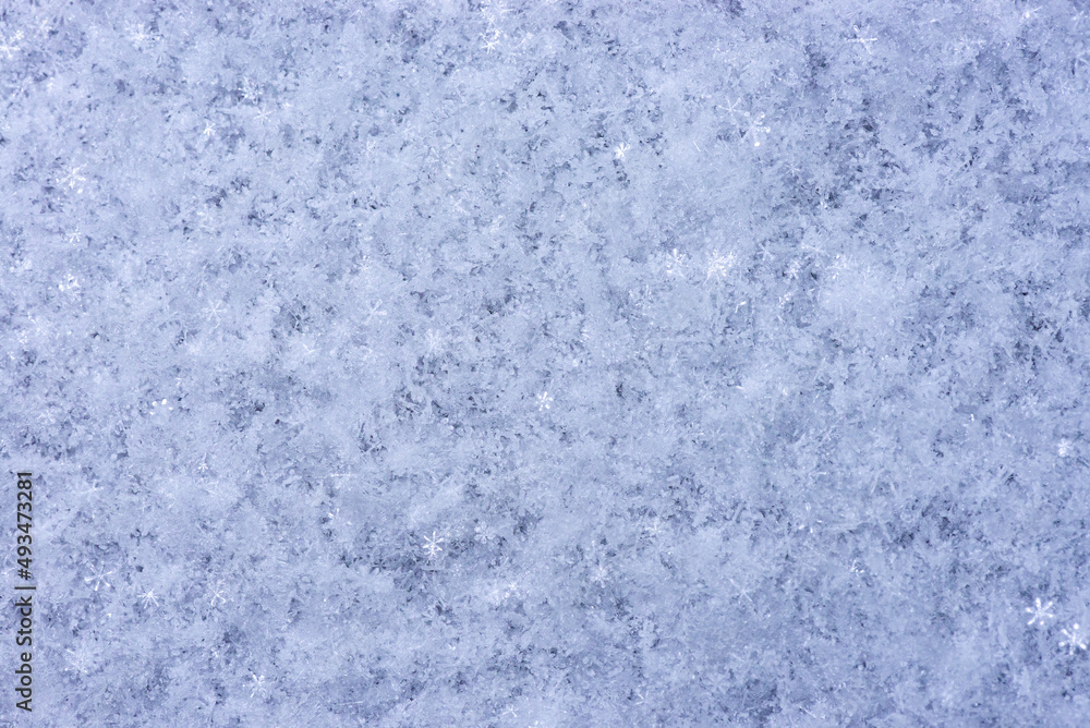 Snow texture closeup