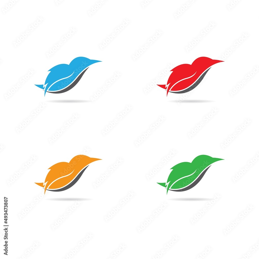 Bird logo template icon set Bird logo template icon set