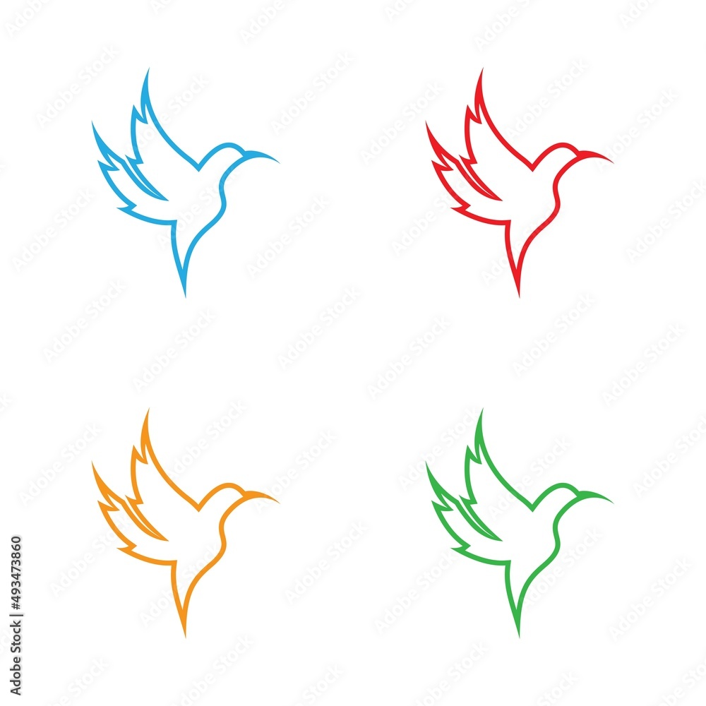 Bird logo template icon set Bird logo template icon set