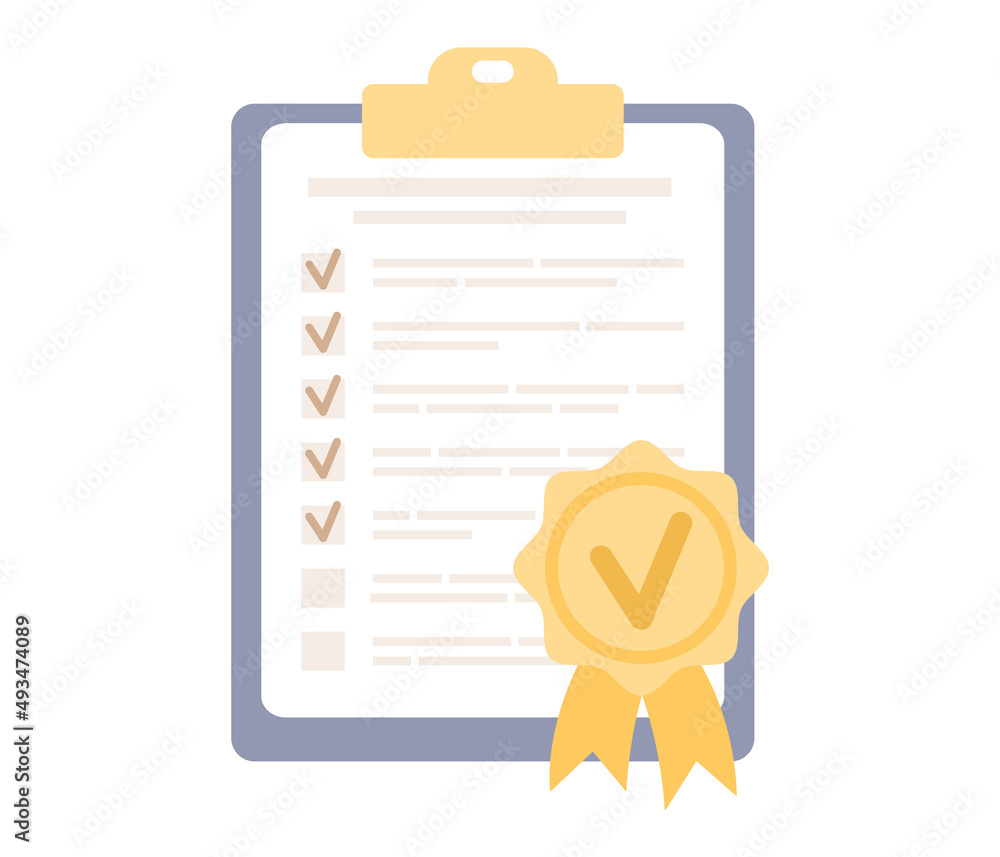 Certificate icon. Diploma premium. Simple high quality. Guarantee sign