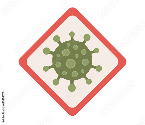 COVID-19, Coronavirus, 2019-nCoV sign. Lockdown Pandemic stop icon. Vector flat illustration