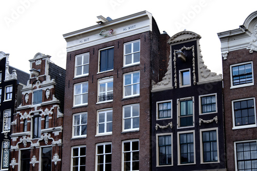 Historic dutch houses in Amsterdam, the Netherlands