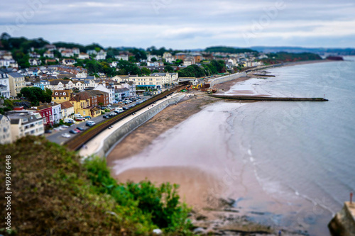 Tilt Shift aerial view of beach at Dawlish © Andrew
