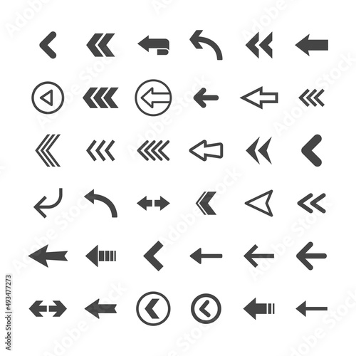 Arrow icons set. Vector Arrows collection.