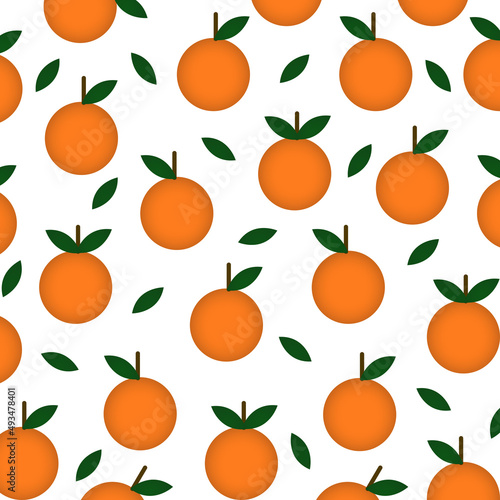 Background with oranges and leaves