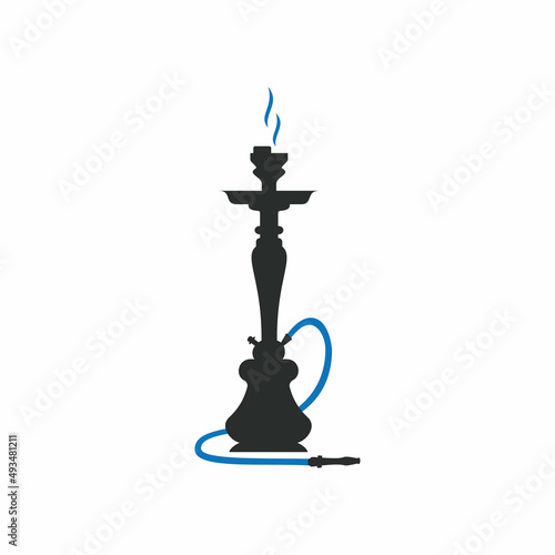 Hookah logo design. Hookah club. Bar. Hookah lounge cafe, Arabian bar or house, shop. vector illustration