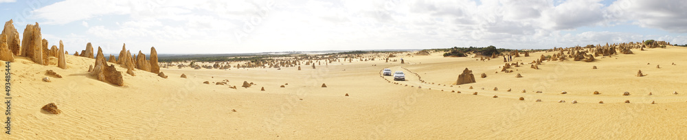 Yellow sand and sand stone rocks in the Pinnacles Desert near Perth, Western Australia. Yellow sand and sand stone rocks in the Pinnacles Desert near Perth, Western Australia.