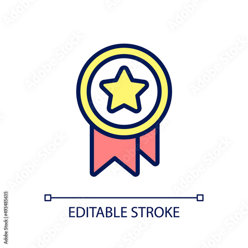 Free Download Noncash bonus pixel perfect RGB color icon. Non monetary incentives. Employee appreciation option. Isolated vector illustration. Simple filled line drawing. Editable stroke. Arial font used - GFXLoad