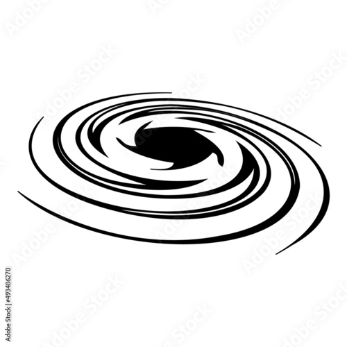 Spinning Galaxy Abstract Flat Icon Isolated On White Background