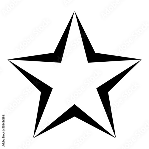 Star Abstract Flat Icon Isolated On White Background