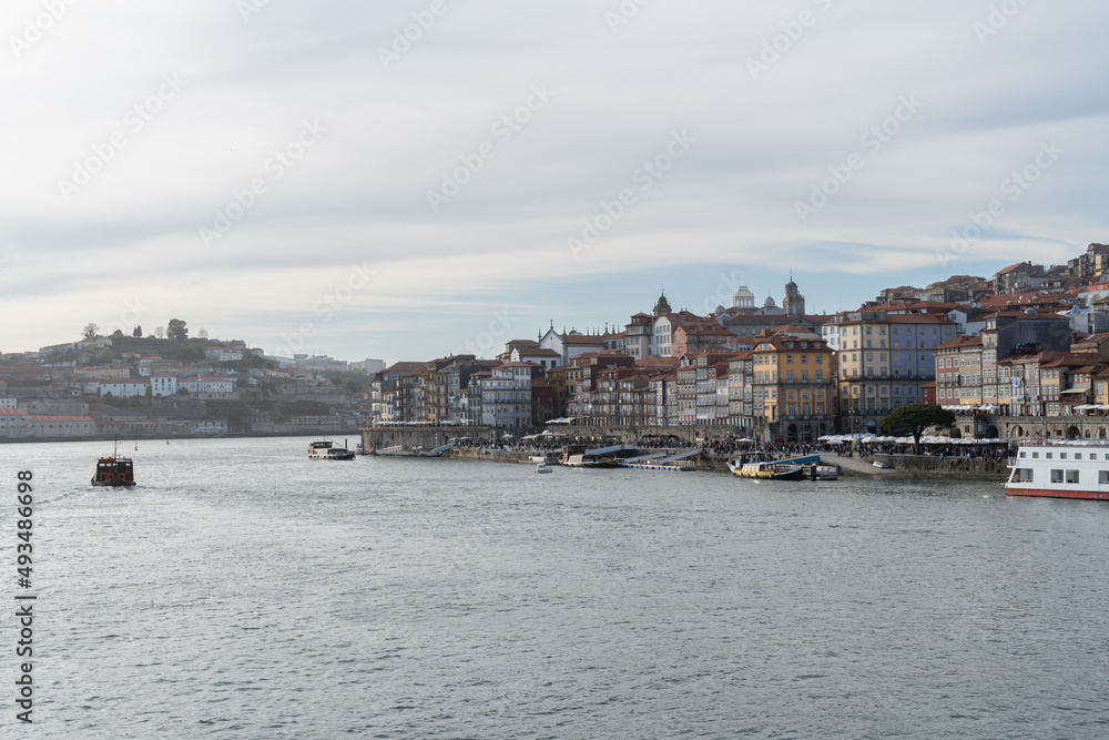 Overview of the Douro River and the old town of Porto.