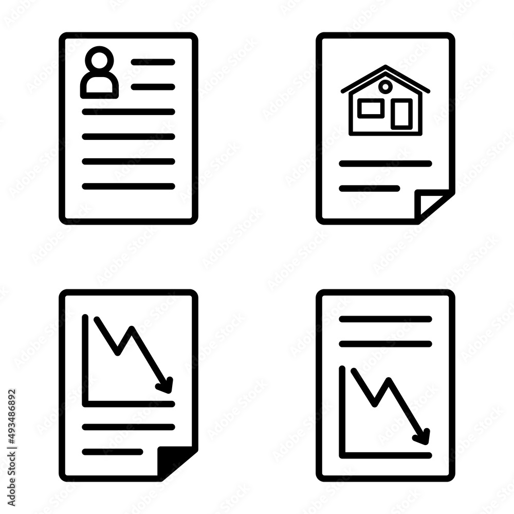 Docs1-2 Flat Icon Set Isolated On White Background Docs1-2 Flat Icon Set Isolated On White Background