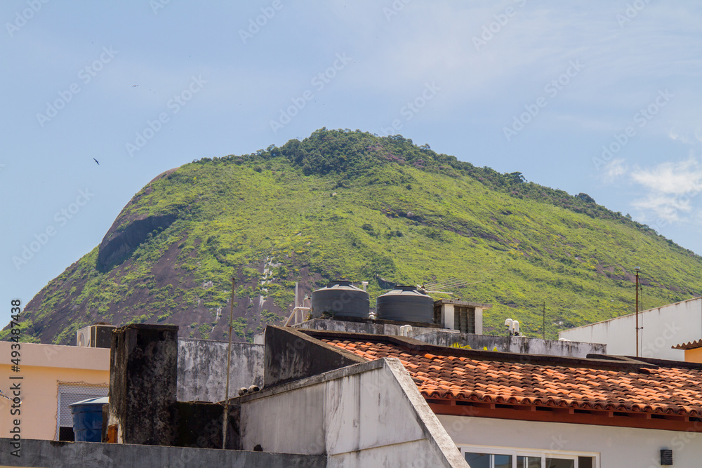 hill of goats seen from Ipanema in rio de janeiro. hill of goats seen from Ipanema in rio de janeiro.