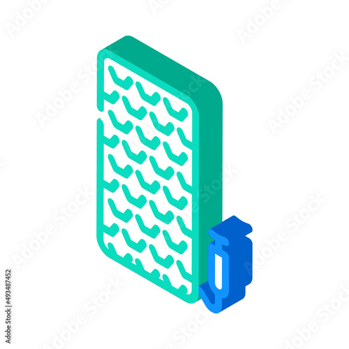 inflatable mattress isometric icon vector. inflatable mattress sign. isolated symbol illustration